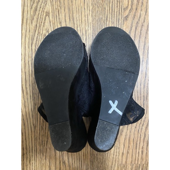 Chinese Laundry‎ Black Slingback Lace Mesh Upper Wedge Sandal SZ: 6 - Picture 5 of 8